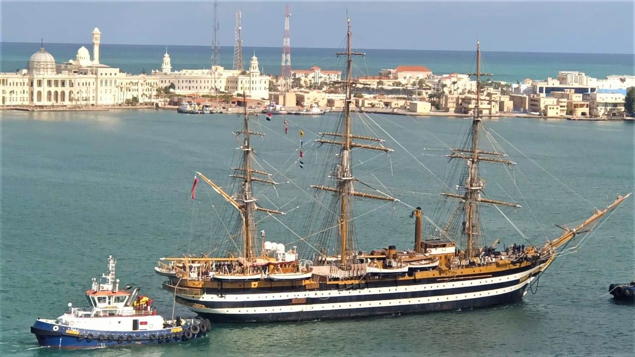 Alexandria’s Grand Welcome: The Amerigo Vespucci graces Egypt’s Shores and opens the 2025 Cruise season in Egypt  (Image at LateCruiseNews.com - February 2025)